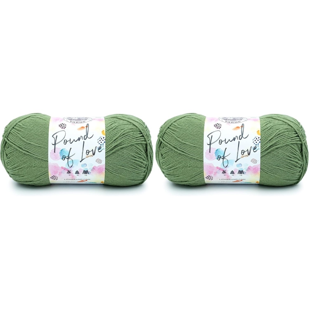 image:imageLion Brand Yarn Pound of Love Value Yarn Large Yarn for Knitting and Crochet Cerise 1 PackOlive
