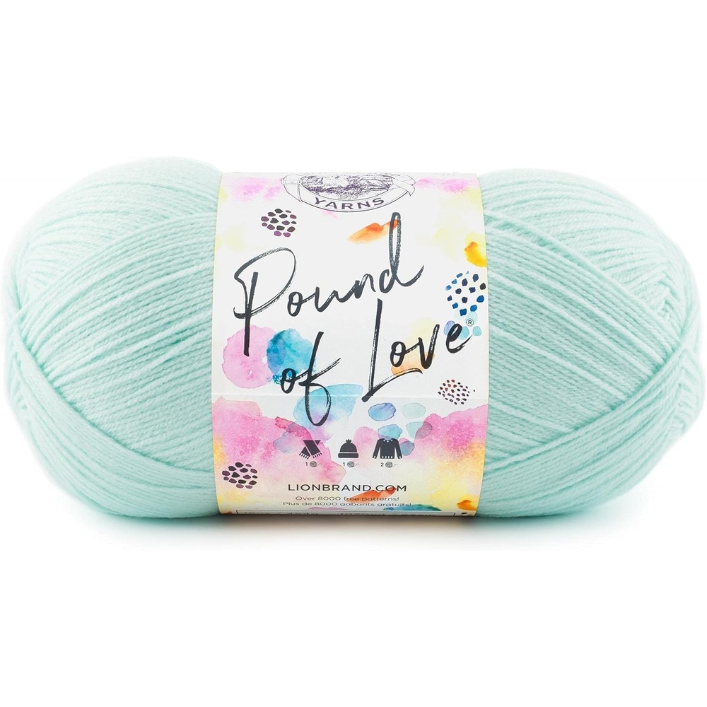 image:imageLion Brand Yarn Pound of Love Value Yarn Large Yarn for Knitting and Crochet Cerise 1 PackPastel Green