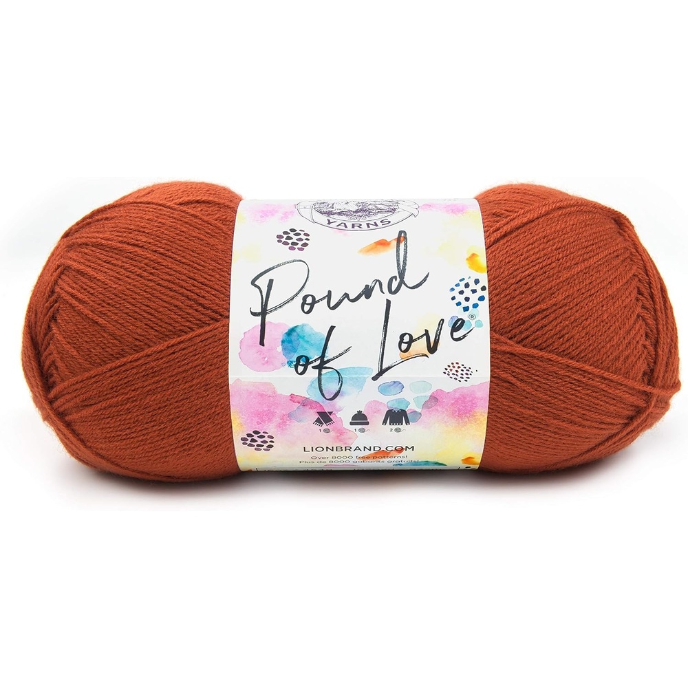 image:imageLion Brand Yarn Pound of Love Value Yarn Large Yarn for Knitting and Crochet Cerise 1 PackPumpkin Spice
