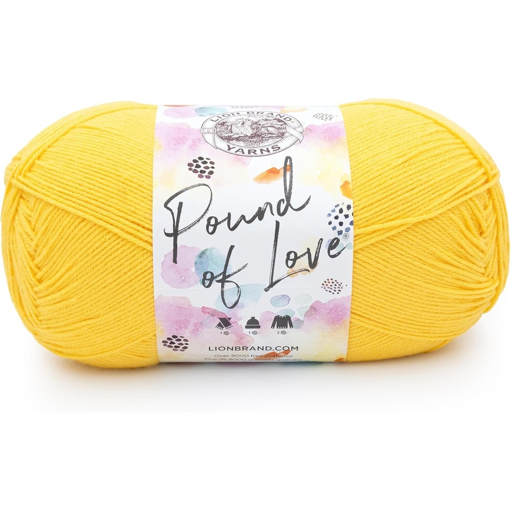 image:imageLion Brand Yarn Pound of Love Value Yarn Large Yarn for Knitting and Crochet Cerise 1 PackSunflower