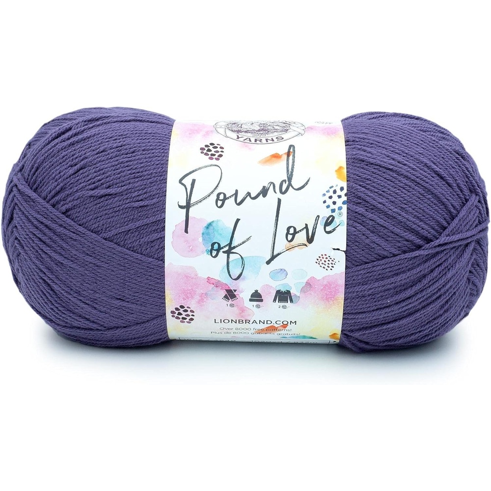 image:imageLion Brand Yarn Pound of Love Value Yarn Large Yarn for Knitting and Crochet Cerise 1 PackThistle