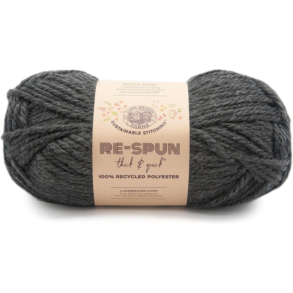 image:imageLion Brand Yarn ReSpun Thick amp Quick Super Bulky Yarn for Knitting Crochet and Crafts Wisteria 1 Pack Soft Fiber for Chunky Blankets Bulky Throws and Cozy SweatersRaven