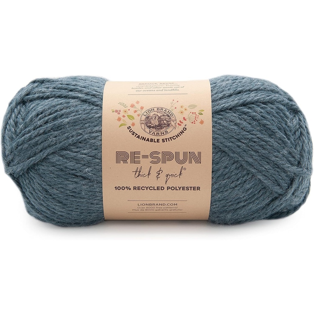 image:imageLion Brand Yarn ReSpun Thick amp Quick Super Bulky Yarn for Knitting Crochet and Crafts Wisteria 1 Pack Soft Fiber for Chunky Blankets Bulky Throws and Cozy SweatersNight Sky