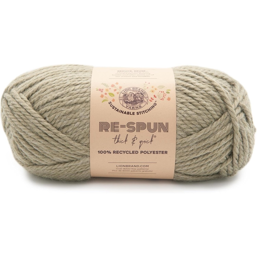 image:imageLion Brand Yarn ReSpun Thick amp Quick Super Bulky Yarn for Knitting Crochet and Crafts Wisteria 1 Pack Soft Fiber for Chunky Blankets Bulky Throws and Cozy SweatersOlive Branch