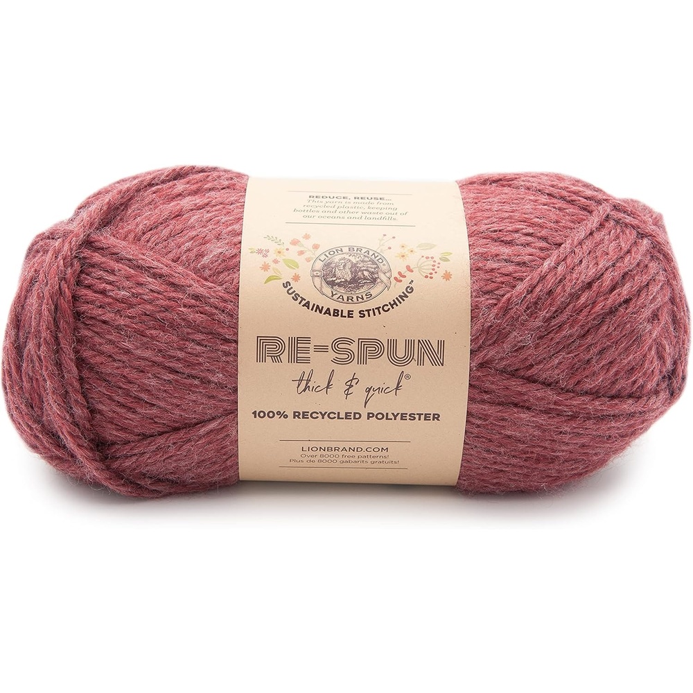 image:imageLion Brand Yarn ReSpun Thick amp Quick Super Bulky Yarn for Knitting Crochet and Crafts Wisteria 1 Pack Soft Fiber for Chunky Blankets Bulky Throws and Cozy SweatersDark Cherry