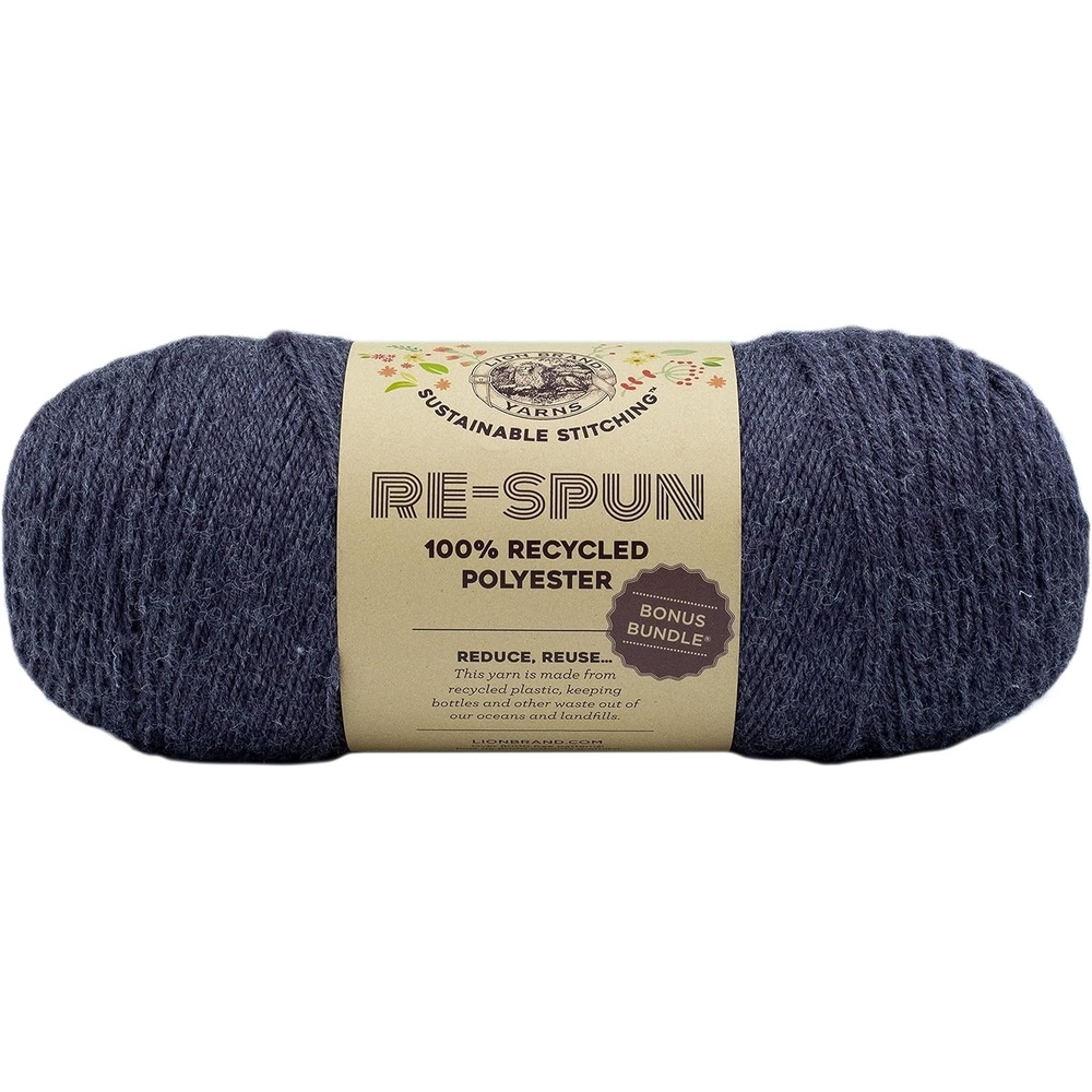 image:imageLion Brand Yarn Recycled Polyester ReSpun Bonus Bundle Yarn for Crocheting and Knitting Raisin 1 Pack