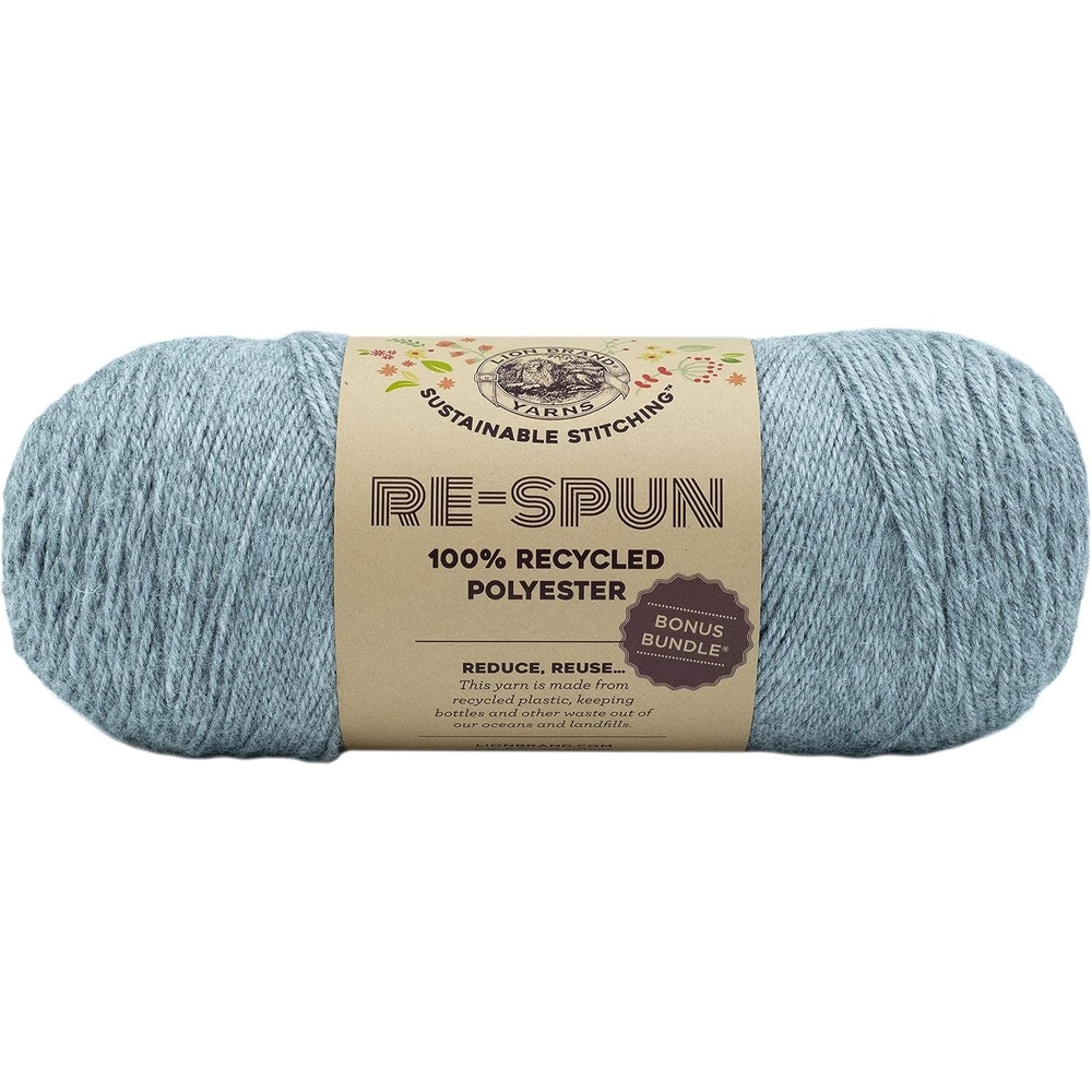 image:imageLion Brand Yarn Recycled Polyester ReSpun Bonus Bundle Yarn for Crocheting and Knitting Silver 1 Pack