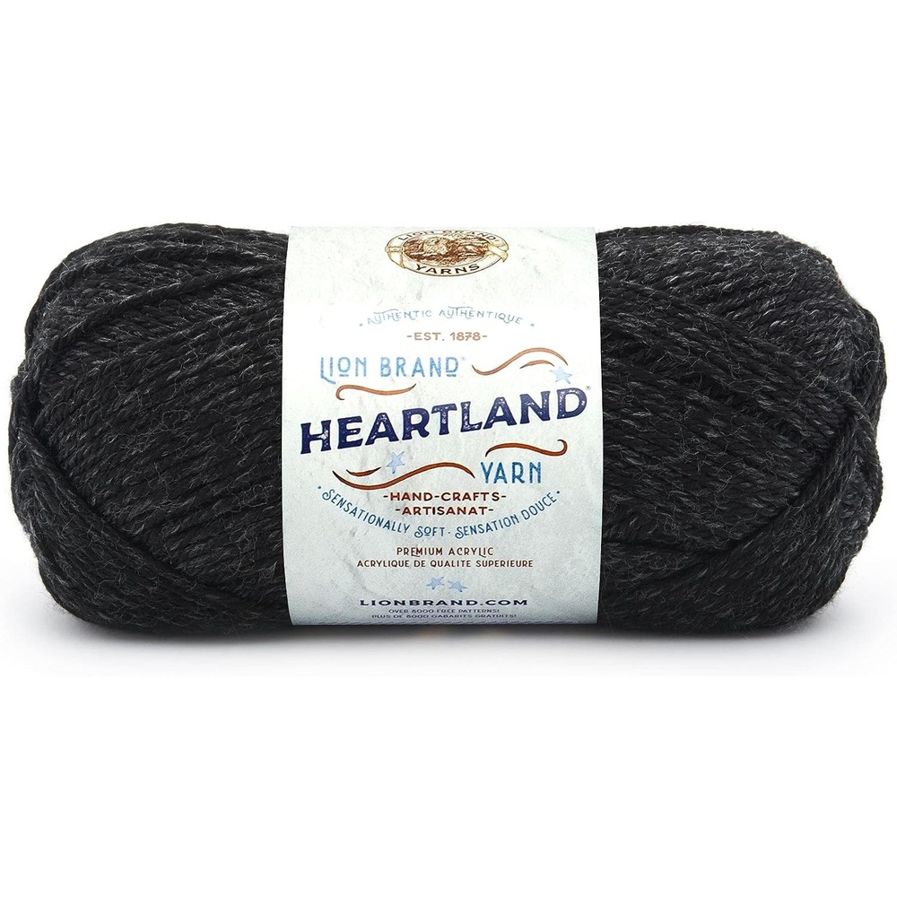 image:imageLion Brand Yarn WorstedWeight Heartland Yarn for Knitting Crocheting and Crafting Virgin Islands 1 PackBlack Canyon