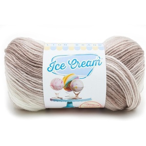(1 Skein) Lion Brand Yarn Ice Cream Baby Yarn, Blueberry(Coffee)