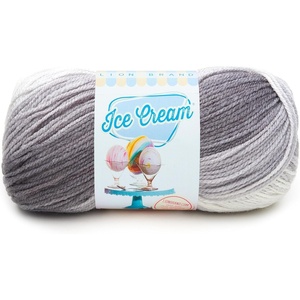 (1 Skein) Lion Brand Yarn Ice Cream Baby Yarn, Blueberry(Cookies & Cream)