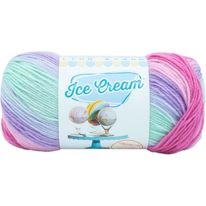 (1 Skein) Lion Brand Yarn Ice Cream Baby Yarn, Blueberry(Ube)