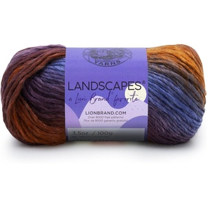 (1 Skein) Lion Brand Yarn Landscapes Yarn, Desert Spring(Mountain Range)