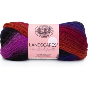 (1 Skein) Lion Brand Yarn Landscapes Yarn, Desert Spring(Volcano)
