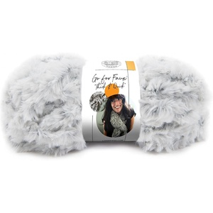 (3 Pack) Lion Brand Yarn Go for Faux Thick & Quick Bulky Yarn, Black Panther(Chinchilla)