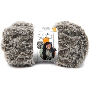 (3 Pack) Lion Brand Yarn Go for Faux Thick & Quick Bulky Yarn, Black Panther(Chow Chow)