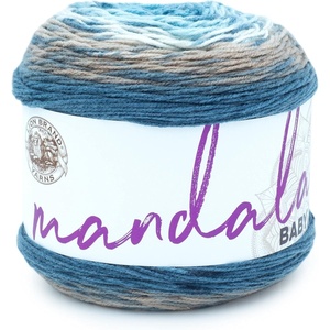 (3 Pack) Lion Brand Yarn Mandala Baby Yarn, Diago Alley(Wishing Well)