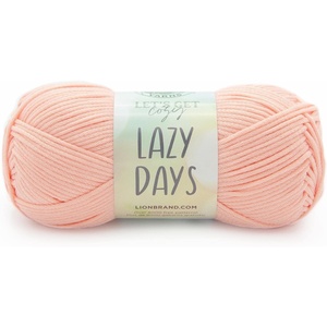 Lion Brand Lazy Days Beginner Yarn for Knitting, Crocheting, and Crafts, Clay, 3 Pack(Peachy Pink)