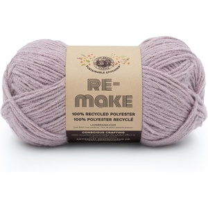 Lion Brand Re-Make Yarn, Recycled Polyester Yarn for Knitting and Crochet, Dusty Lilac, 3 Pack(Dusty Lilac)