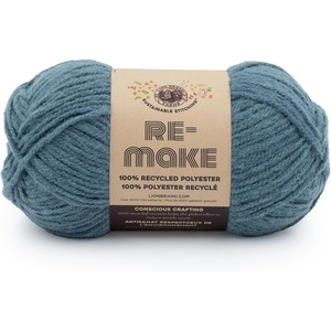 Lion Brand Re-Make Yarn, Recycled Polyester Yarn for Knitting and Crochet, Dusty Lilac, 3 Pack(Seaspray)