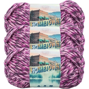 Lion Brand Yarn 135-219 Hometown Yarn, North Folk Merlot (1 Skein)(Elmore City Dance)