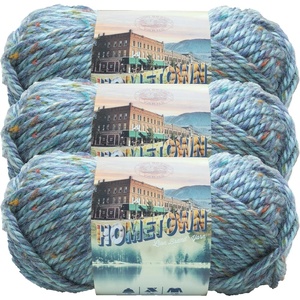 Lion Brand Yarn 135-219 Hometown Yarn, North Folk Merlot (1 Skein)(Key Largo Tweed)
