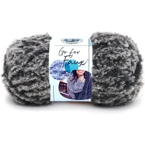 Lion Brand Yarn, Bulky Go for Faux Bulky Yarn for Knitting & Crocheting, Baked Alaska, 3 Pack(Mink)