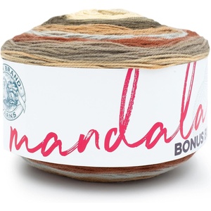 Lion Brand Yarn, Colorful Mandala Bonus Bundle Yarn for Knitting, Crocheting, and Crafting, Wood Nymph, 1 Cake(Cyclops)