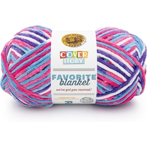 Lion Brand Yarn, Cover Story Favorite Blanket Yarn for Knitting and Crochet, 223 Yards, Lullaby, 1 Pack(Dreamhouse)