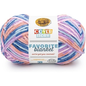 Lion Brand Yarn, Cover Story Favorite Blanket Yarn for Knitting and Crochet, 223 Yards, Lullaby, 1 Pack(Lullaby)