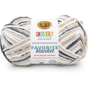 Lion Brand Yarn, Cover Story Favorite Blanket Yarn for Knitting and Crochet, 223 Yards, Lullaby, 1 Pack(Pebble Beach)