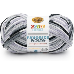 Lion Brand Yarn, Cover Story Favorite Blanket Yarn for Knitting and Crochet, 223 Yards, Lullaby, 1 Pack(Perfect Storm)