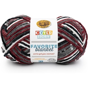 Lion Brand Yarn, Cover Story Favorite Blanket Yarn for Knitting and Crochet, 223 Yards, Lullaby, 1 Pack(Potion)