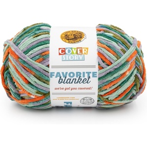 Lion Brand Yarn, Cover Story Favorite Blanket Yarn for Knitting and Crochet, 223 Yards, Lullaby, 1 Pack(Snapping Turtle)