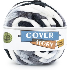 Lion Brand Yarn Cover Story Thick & Quick, Blanket Yarn, Marsh, 1 Pack(Arctic)