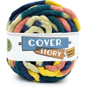 Lion Brand Yarn Cover Story Thick & Quick, Blanket Yarn, Marsh, 1 Pack(Marsh)