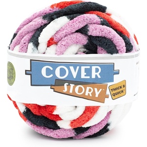 Lion Brand Yarn Cover Story Thick & Quick, Blanket Yarn, Marsh, 1 Pack(Metropolis)