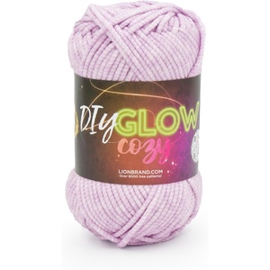 Lion Brand Yarn DIY Glow Cozy, Glow in the Dark Yarn, Lilac, 3 Pack(Lilac)