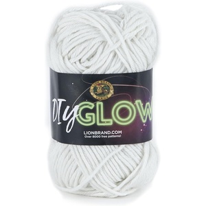 Lion Brand Yarn, DIY Glow Yarn for Knitting, Crochet, and Crafts, Natural, 3 Pack, Glow in the Dark Novelty Worsted-Weight Fiber for Costumes, Trim, and Cosplay(Natural)