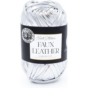 Lion Brand Yarn Faux Leather, Fashion Yarn for Knitting and Crochet, Bronze, 1 Pack(Disco)