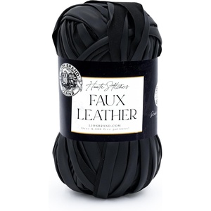 Lion Brand Yarn Faux Leather, Fashion Yarn for Knitting and Crochet, Bronze, 1 Pack(Moto Jacket)