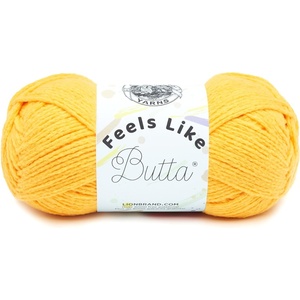 Lion Brand Yarn, Feel Like Butta Velvety Soft Yarn for Knitting, Crochet, and Crafts, Pink, 1 Pack, Chenille Like Fiber for Plush Baby Blankets, Amigurumi Toys, and Worsted Weight Sweaters(Yellow)