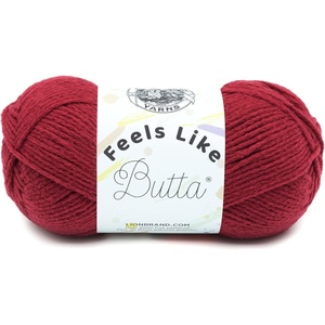 Lion Brand Yarn, Feel Like Butta Velvety Soft Yarn for Knitting, Crochet, and Crafts, Pink, 1 Pack, Chenille Like Fiber for Plush Baby Blankets, Amigurumi Toys, and Worsted Weight Sweaters(Cranberry)