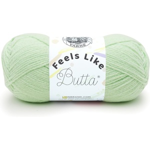 Lion Brand Yarn, Feel Like Butta Velvety Soft Yarn for Knitting, Crochet, and Crafts, Pink, 1 Pack, Chenille Like Fiber for Plush Baby Blankets, Amigurumi Toys, and Worsted Weight Sweaters(Mint)