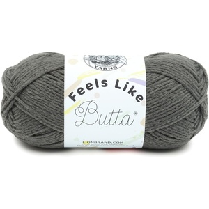 Lion Brand Yarn, Feel Like Butta Velvety Soft Yarn for Knitting, Crochet, and Crafts, Pink, 1 Pack, Chenille Like Fiber for Plush Baby Blankets, Amigurumi Toys, and Worsted Weight Sweaters(Charcoal)