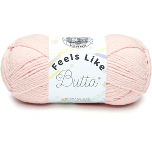 Lion Brand Yarn, Feel Like Butta Velvety Soft Yarn for Knitting, Crochet, and Crafts, Pink, 1 Pack, Chenille Like Fiber for Plush Baby Blankets, Amigurumi Toys, and Worsted Weight Sweaters(Pink)