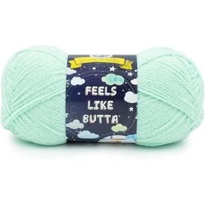 Lion Brand Yarn, Feel Like Butta Velvety Soft Yarn for Knitting, Crochet, and Crafts, Pink, 1 Pack, Chenille Like Fiber for Plush Baby Blankets, Amigurumi Toys, and Worsted Weight Sweaters(Seagreen)