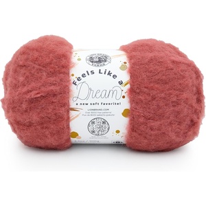 Lion Brand Yarn Feels Like A Dream, Soft Yarn for Knitting and Crochet, Sunflower, 3 Pack(Cinnabar)