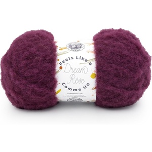 Lion Brand Yarn Feels Like A Dream, Soft Yarn for Knitting and Crochet, Sunflower, 3 Pack(Eggplant)