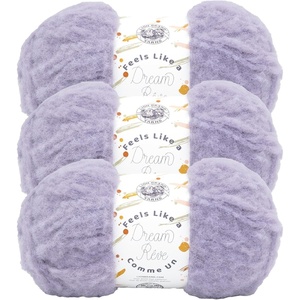 Lion Brand Yarn Feels Like A Dream, Soft Yarn for Knitting and Crochet, Sunflower, 3 Pack(Lavender Mist)