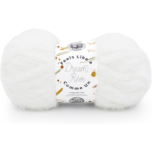 Lion Brand Yarn Feels Like A Dream, Soft Yarn for Knitting and Crochet, Sunflower, 3 Pack(Snowflake)